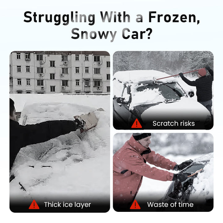Colverro™ 3-in-1 Extendable Snow Brush and Ice Scraper with Pivoting Head
