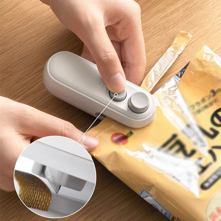 Colverro™ Rechargeable Mini Bag Heat Sealer with Built-In Cutter