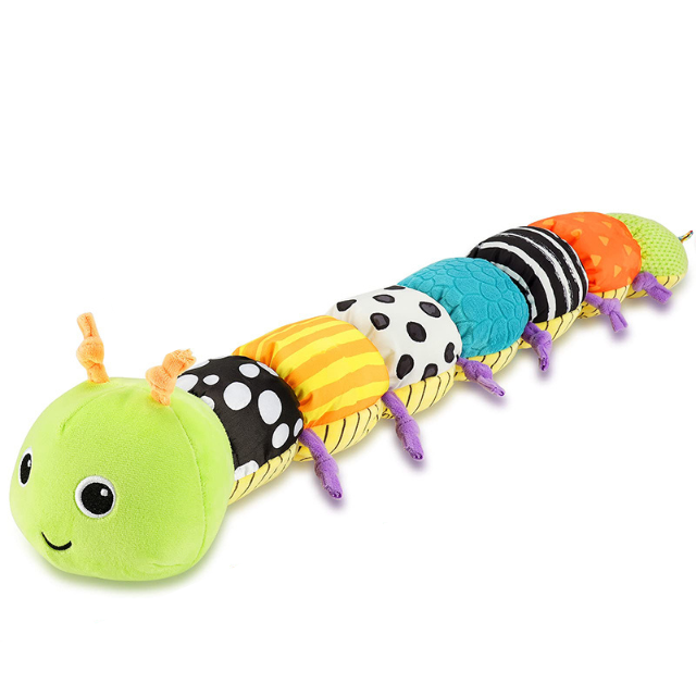 Colverro™ Musical Caterpillar Rattle Plush with Crinkle Textures