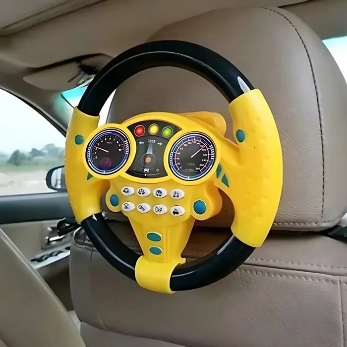 Colverro™ Kids Toy Steering Wheel with Suction Cup, Lights and Sounds