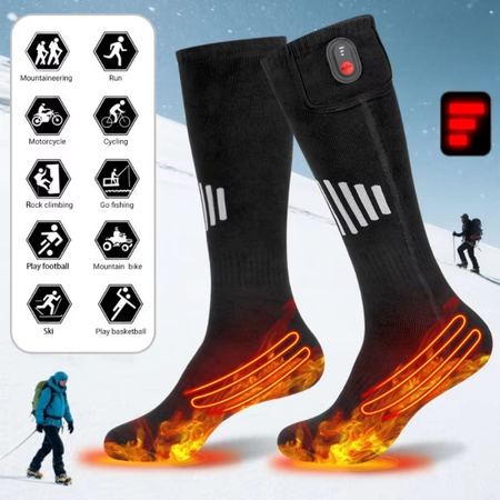 Colverro™ USB Rechargeable Heated Socks with Toe and Sole Warmth