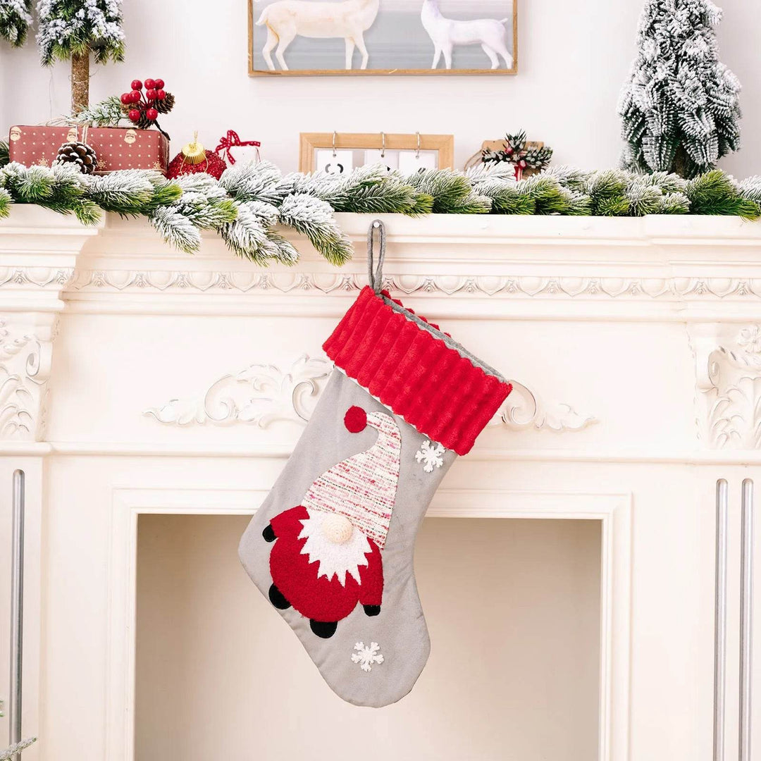 Colverro™ Gold Velvet Patch Christmas Stocking Ornament