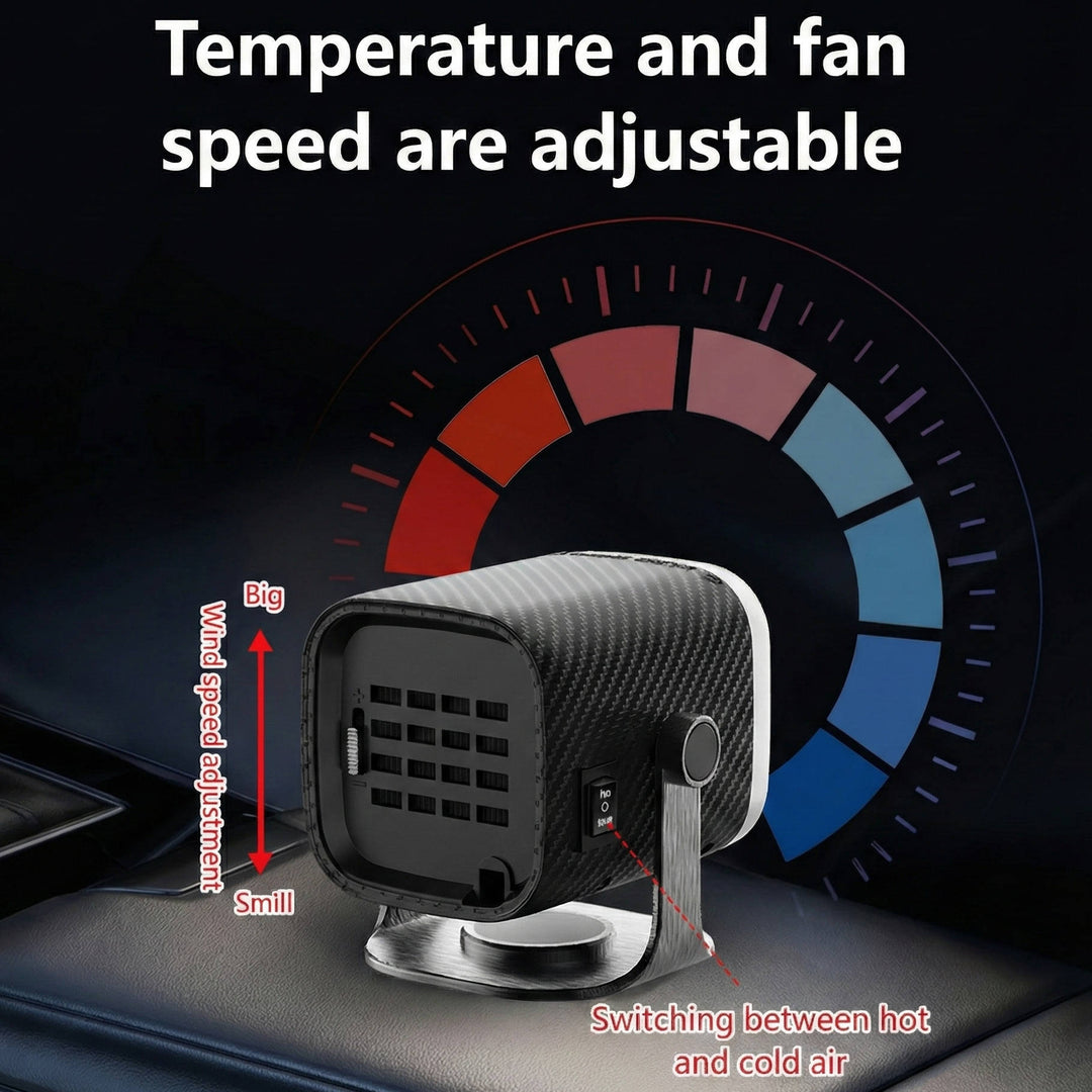 Colverro™ 12V/24V Ceramic Car Heater &amp; Windshield Defroster, 360° Rotating