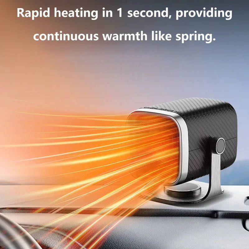Colverro™ 12V/24V Ceramic Car Heater &amp; Windshield Defroster, 360° Rotating