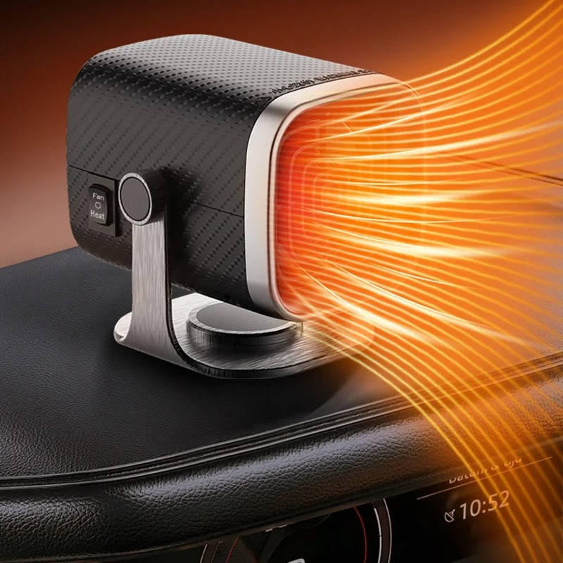 Colverro™ 12V/24V Ceramic Car Heater &amp; Windshield Defroster, 360° Rotating