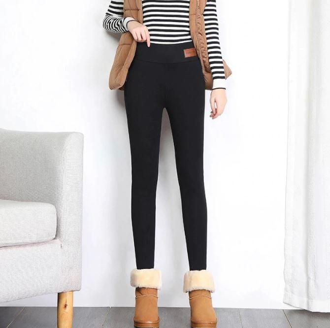 Colverro™ Thick Thermal Leggings with Fleece Lining and High Waist