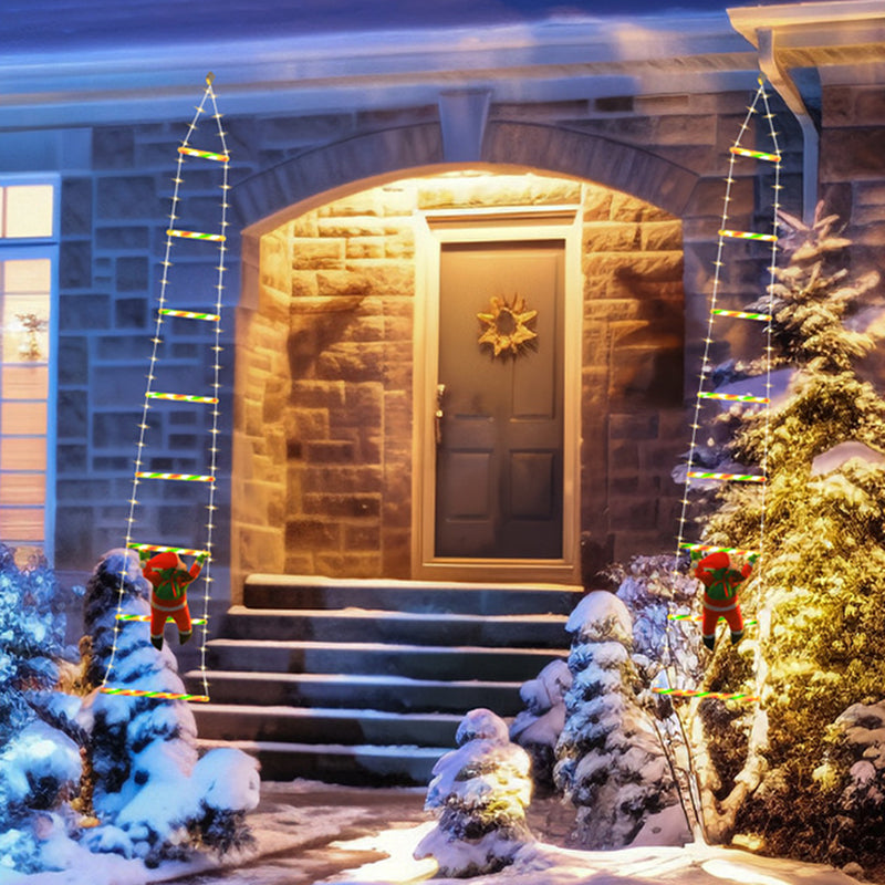Colverro™ Climbing Santa Ladder LED Light with 8 Flashing Modes