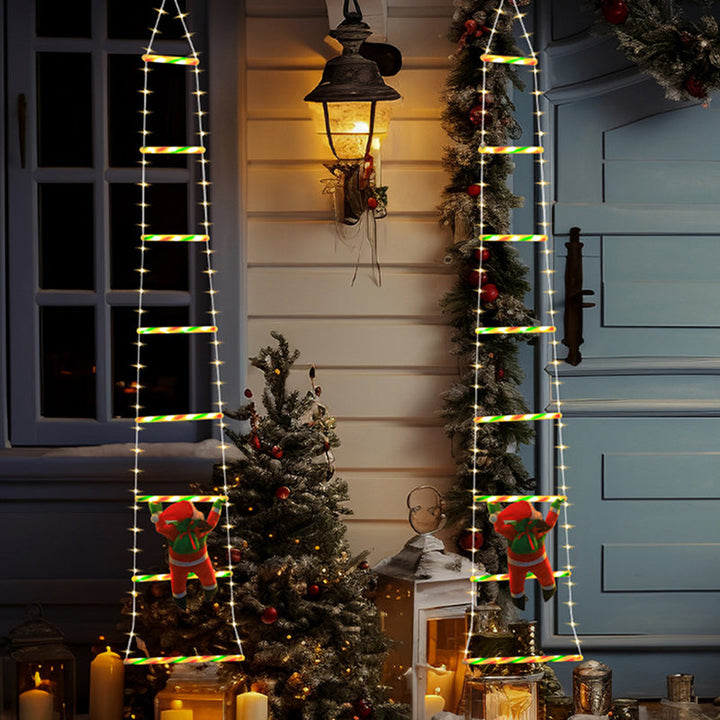 Colverro™ Climbing Santa Ladder LED Light with 8 Flashing Modes