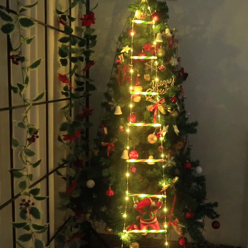 Colverro™ Climbing Santa Ladder LED Light with 8 Flashing Modes