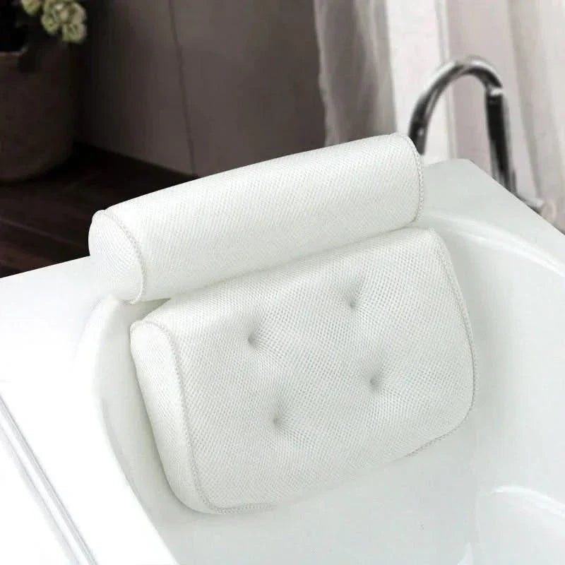 Colverro™ Ergonomic Bath Pillow with Suction Cups for Neck and Head