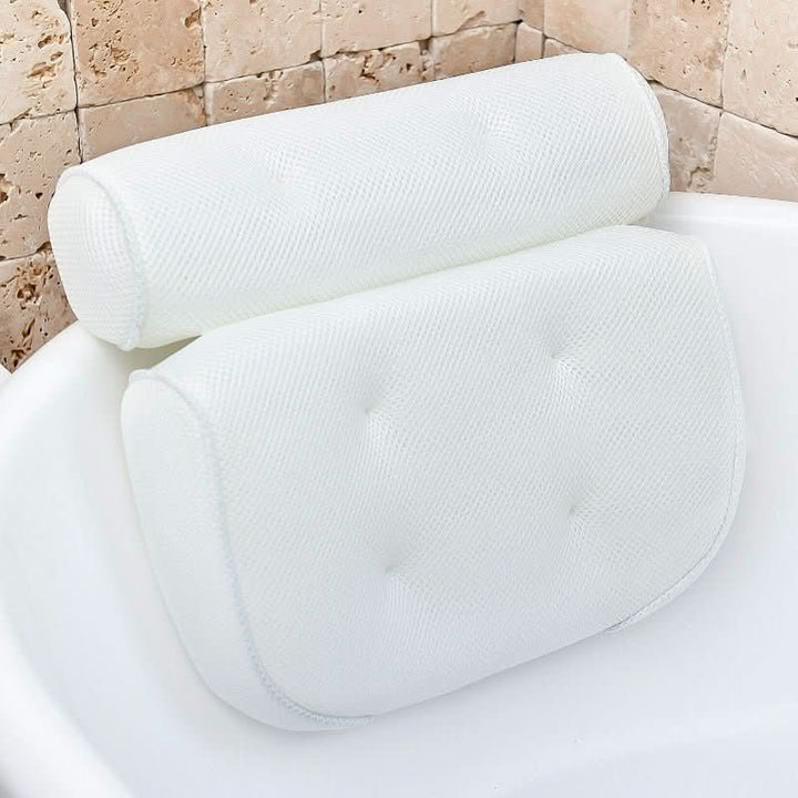 Colverro™ Ergonomic Bath Pillow with Suction Cups for Neck and Head