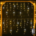 Colverro™ Warm White LED Icicle Curtain Lights, Weather Resistant