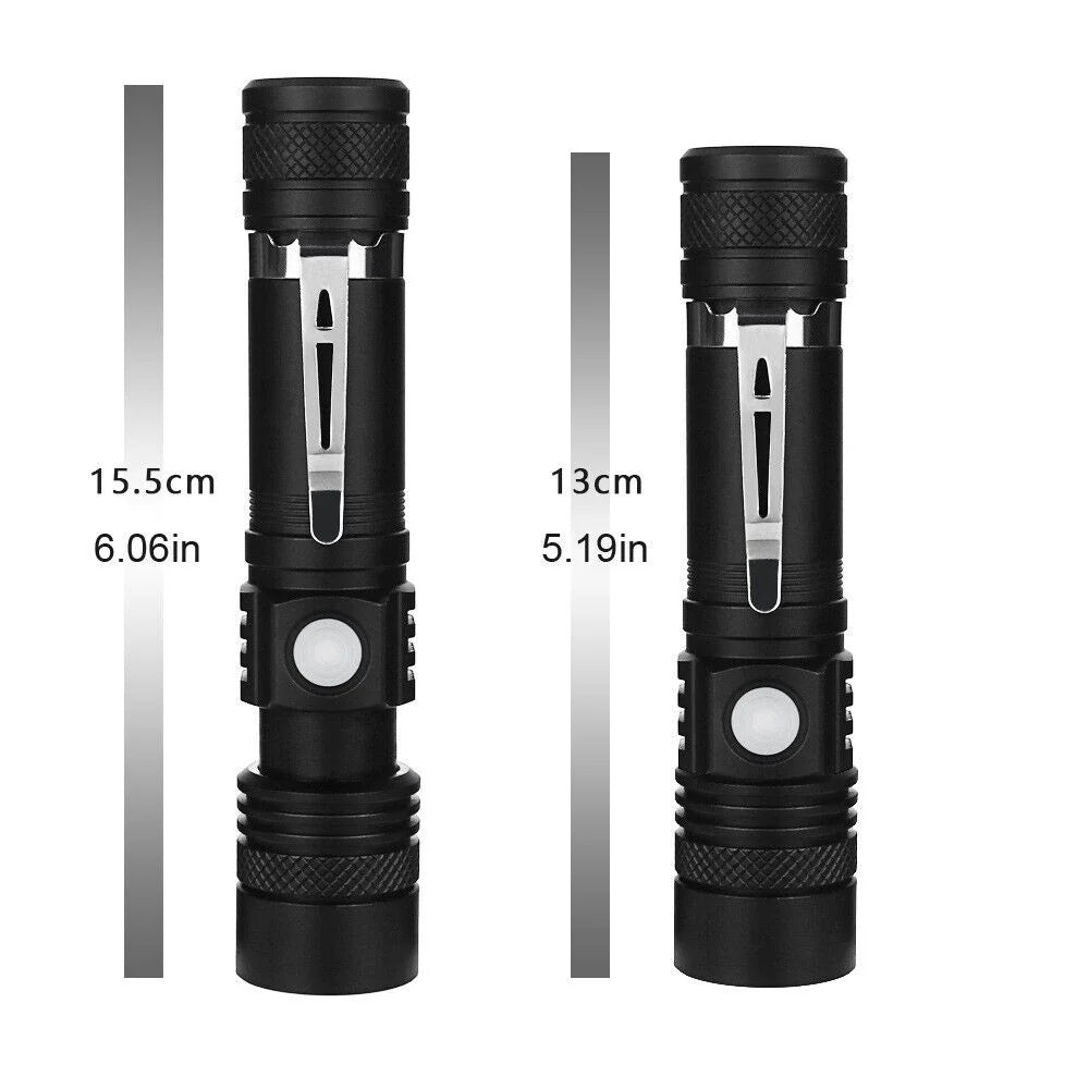 Colverro™ Super Bright Rechargeable LED Flashlight with Zoom and 4 Modes