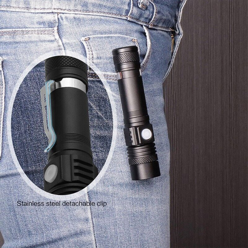 Colverro™ Super Bright Rechargeable LED Flashlight with Zoom and 4 Modes