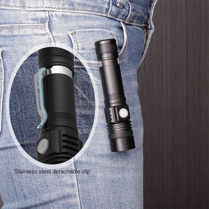Colverro™ Super Bright Rechargeable LED Flashlight with Zoom and 4 Modes