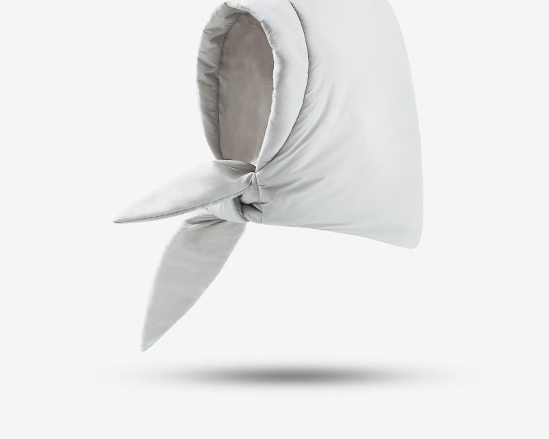 Black padded trapper hat with ear flaps
