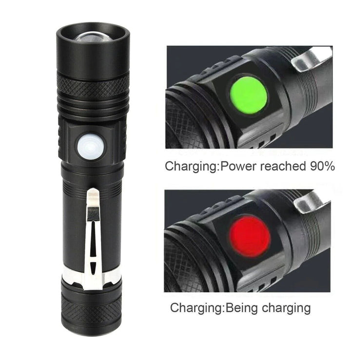 Colverro™ Super Bright Rechargeable LED Flashlight with Zoom and 4 Modes