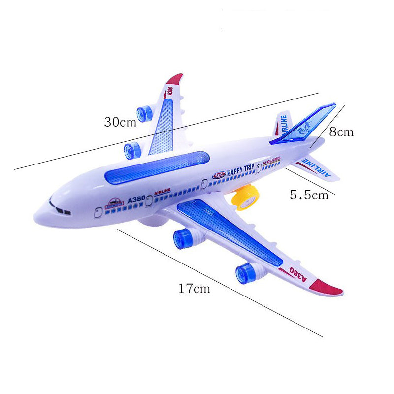 Colverro™ Electric Toy Airplane with Lights, Sounds and Bump-and-Go Action