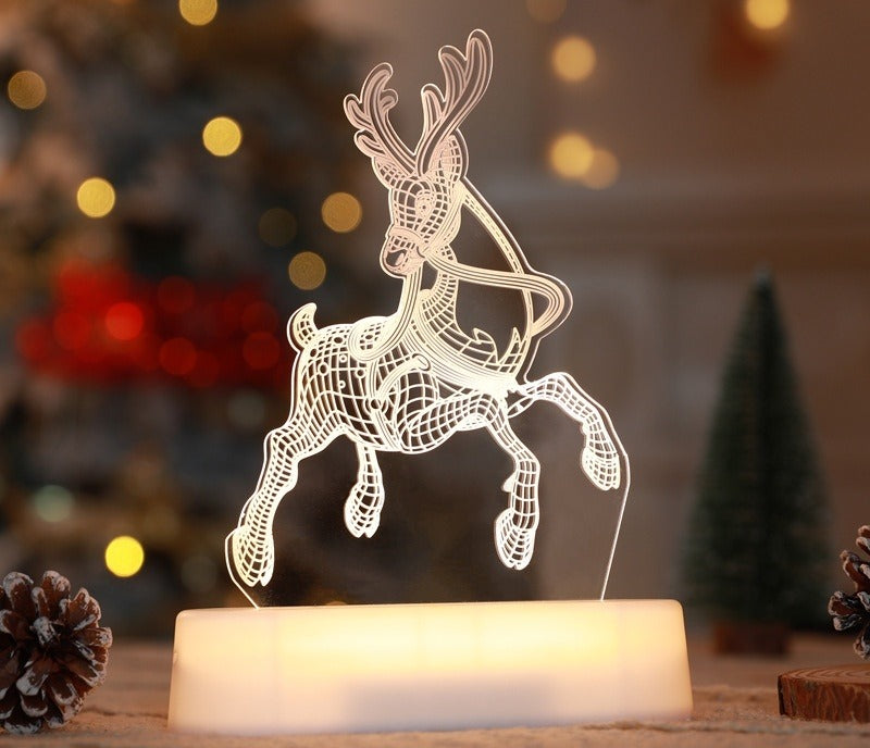 Glowing acrylic Christmas tree lamp