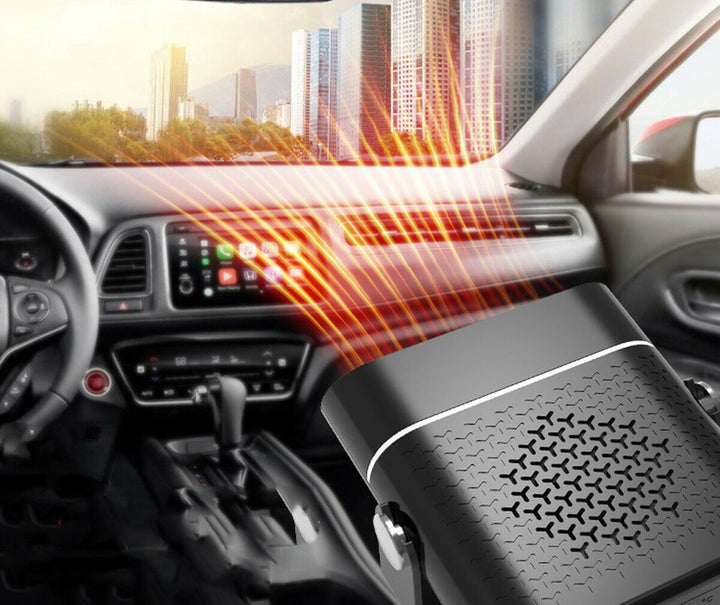 Compact car heater and windshield defroster