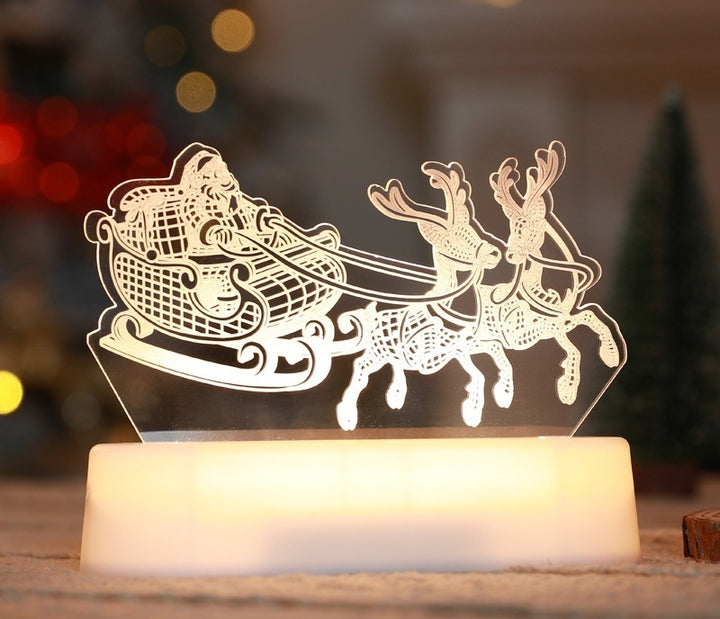 Glowing acrylic Christmas tree lamp