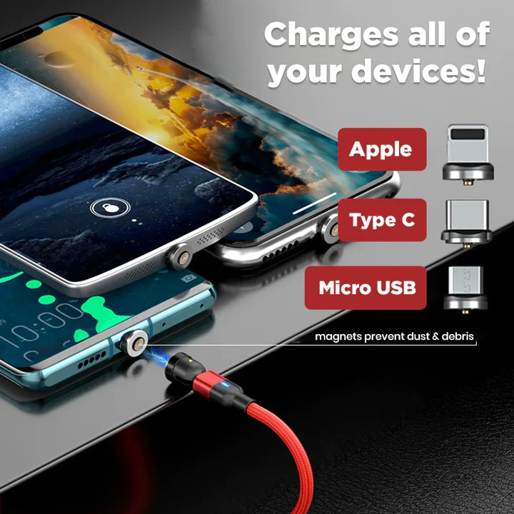 Colverro™ 3-in-1 Magnetic Charging Cable for iPhone, Android and USB-C