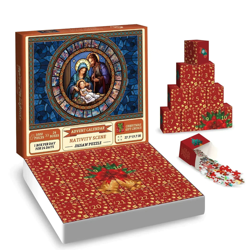 Colverro™ Christmas Jigsaw Puzzle 1000 Pieces with Holiday Designs