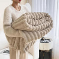 Colverro™ Plush Textured Throw Blanket for Bed and Couch
