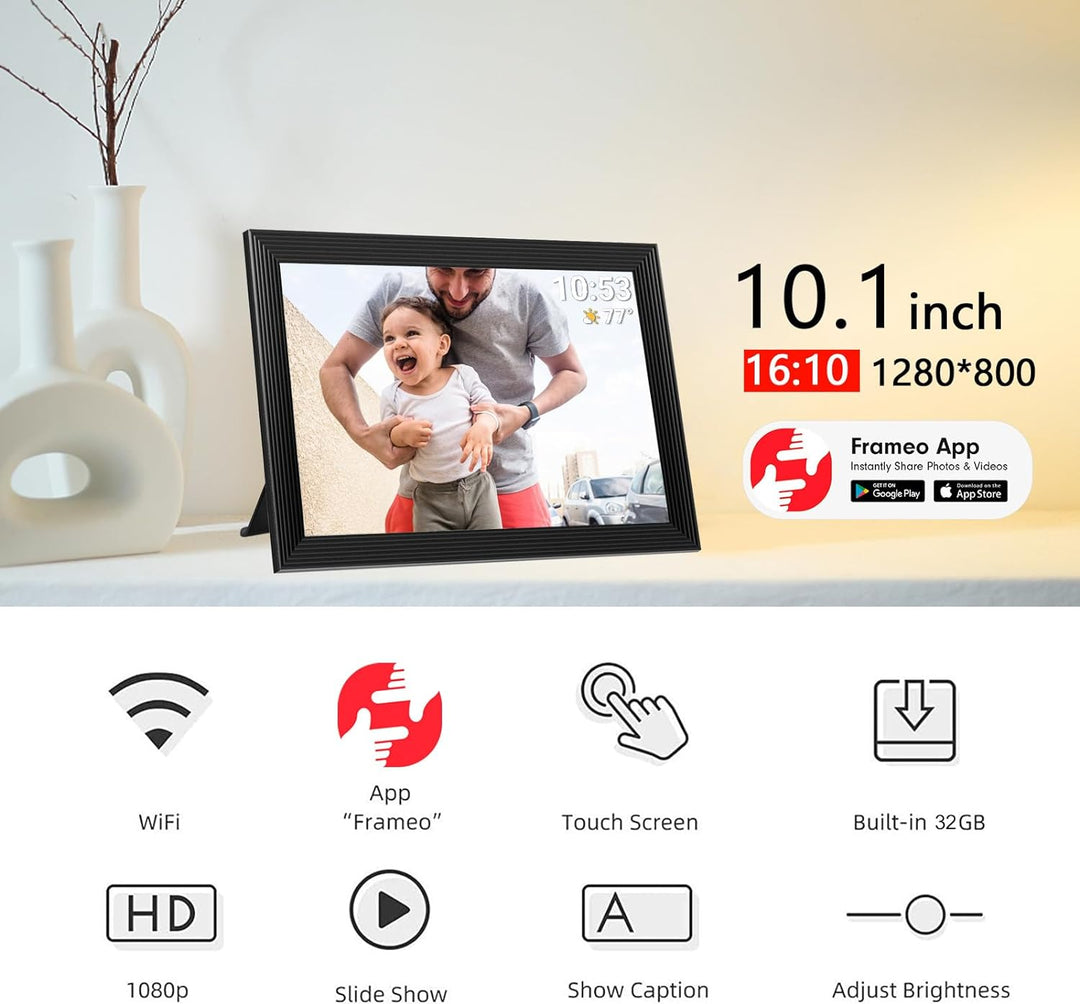 Colverro™ 10.1" Wi-Fi Digital Picture Frame with Video and App Sharing