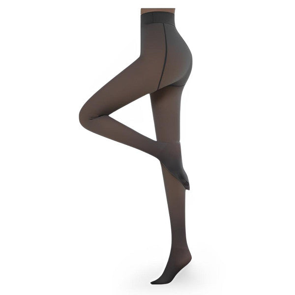 Colverro™ Sheer-Look Fleece-Lined Tights to Keep Legs Warm in Winter