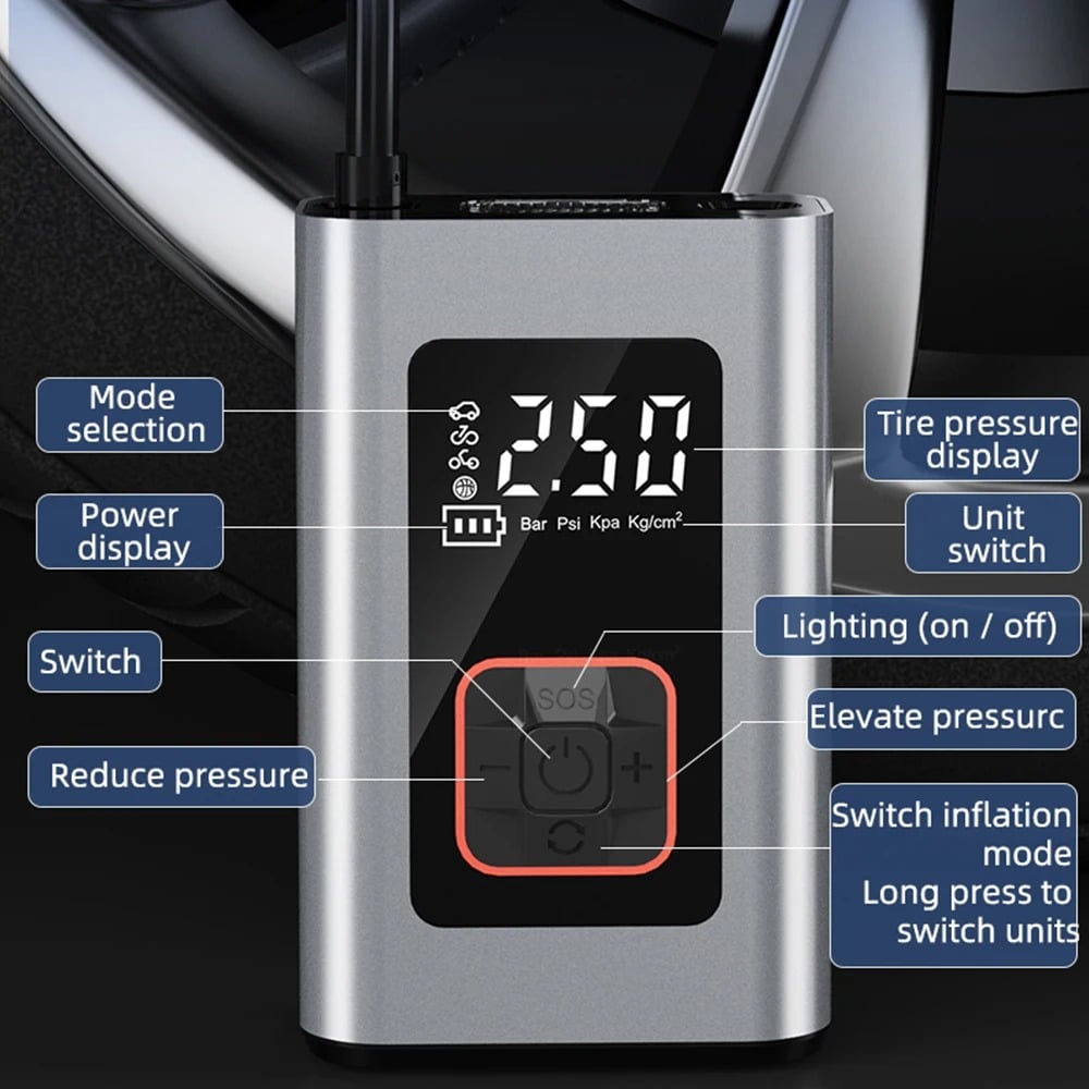 Colverro™ Portable Electric Tire Inflator with Auto Shut-Off