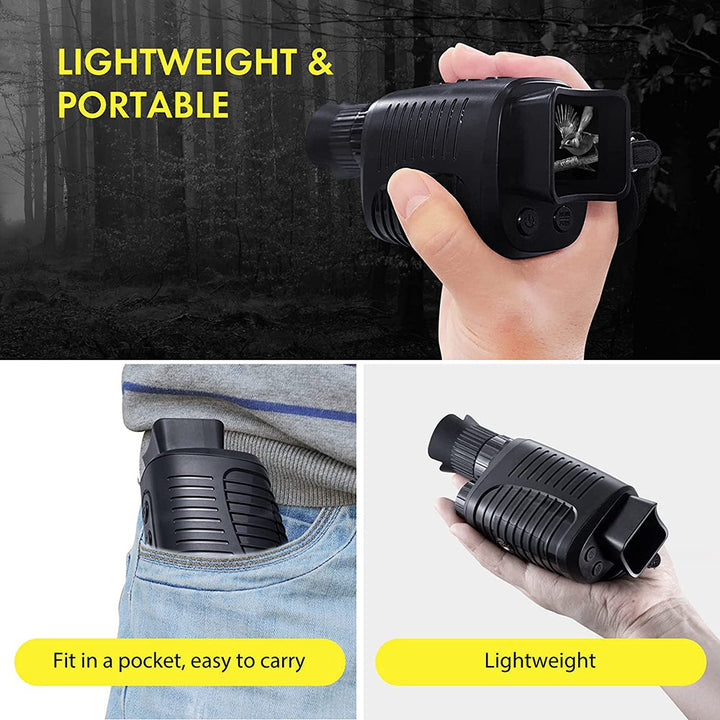 Colverro™ Compact Night Vision Monocular with 3x Optical Zoom and Infrared