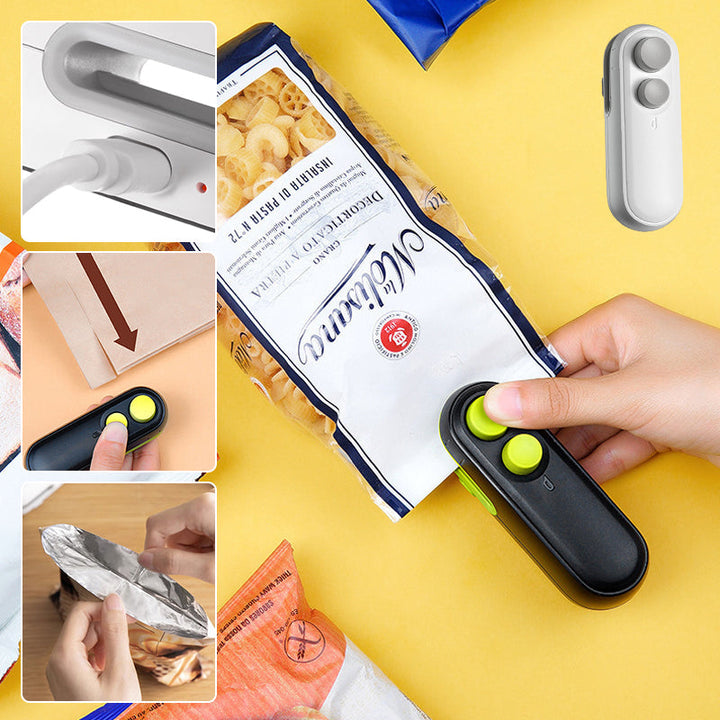 Colverro™ Rechargeable Mini Bag Heat Sealer with Built-In Cutter