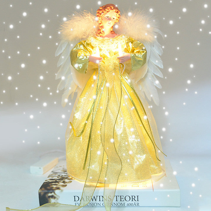Colverro™ Animated Angel Tree Topper with Moving Light-Up Wings