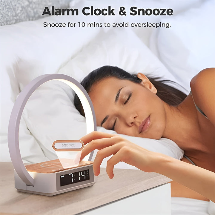 Colverro™ 3-in-1 Bedside Lamp with Wireless Charger and Alarm Clock