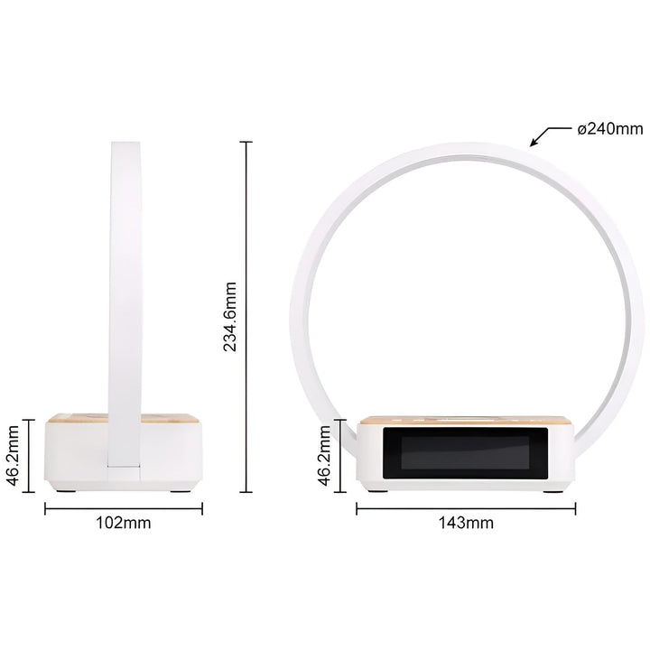 Colverro™ 3-in-1 Bedside Lamp with Wireless Charger and Alarm Clock