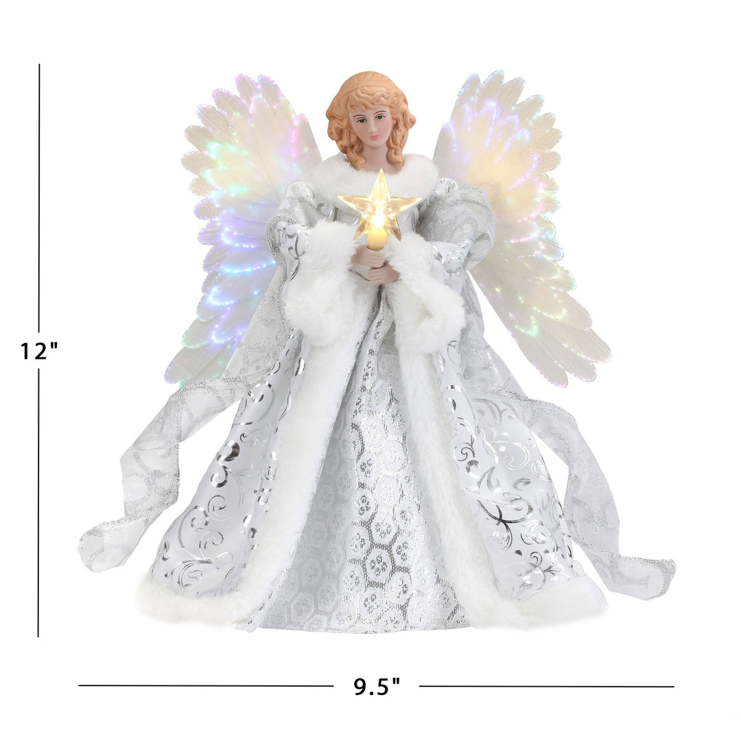 Colverro™ Animated Angel Tree Topper with Moving Light-Up Wings