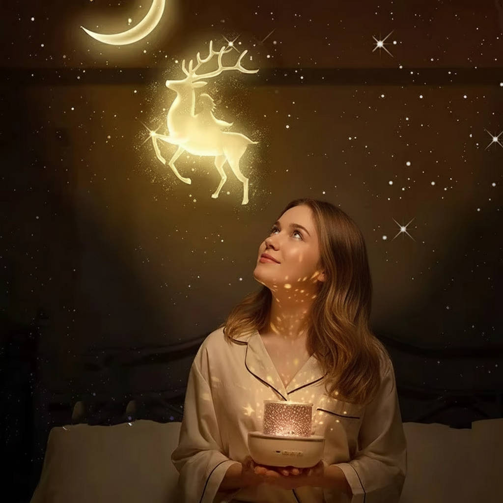 Colverro™ Rotating Star Projector Night Light for Kids with Remote