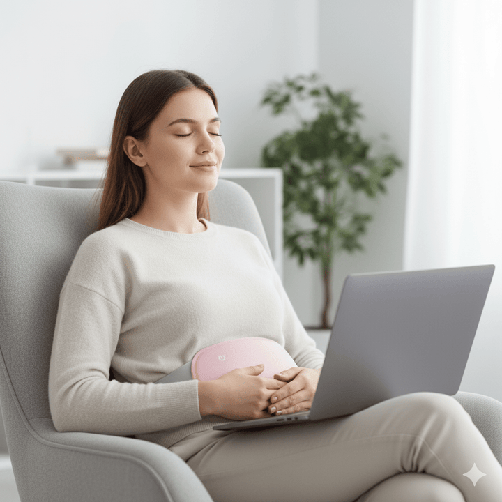 Colverro™ Rechargeable Belly Heating Pad with Vibration &amp; 3 Heat Levels