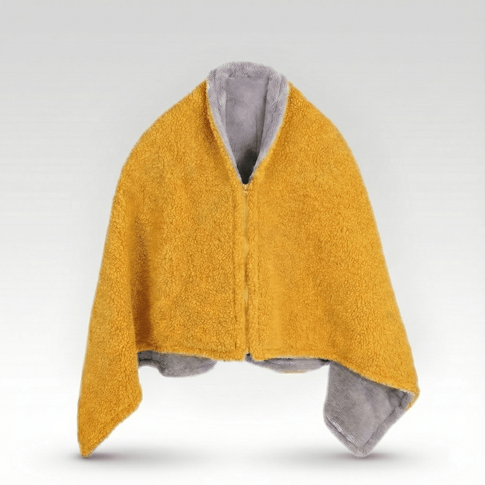 Colverro™ Sherpa &amp; Faux Fur USB Heated Throw with 3 Heat Levels