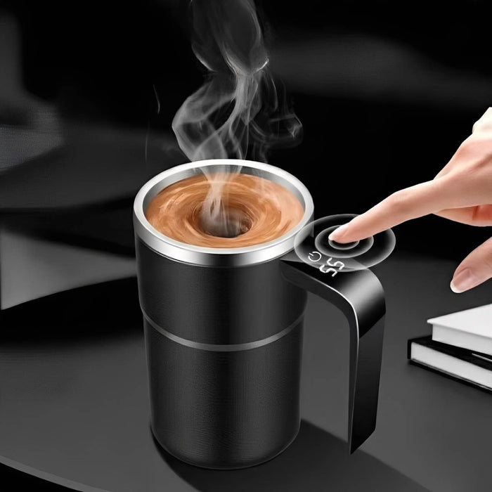 Colverro™ Self-Stirring Heated Travel Mug with Live Temperature Display
