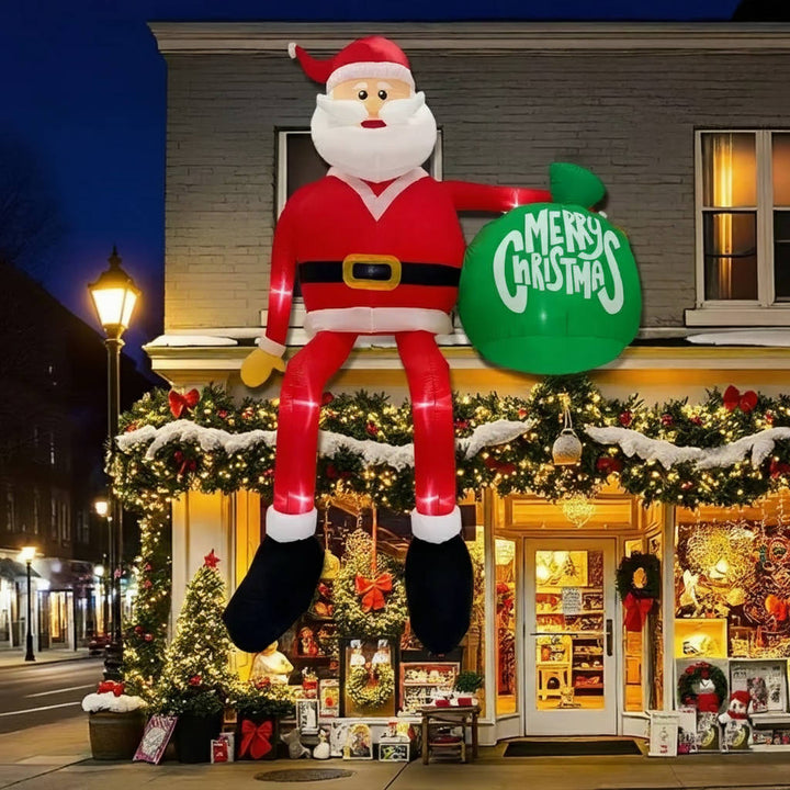 Colverro™ Inflatable Climbing Santa with LED Lights for Your Yard