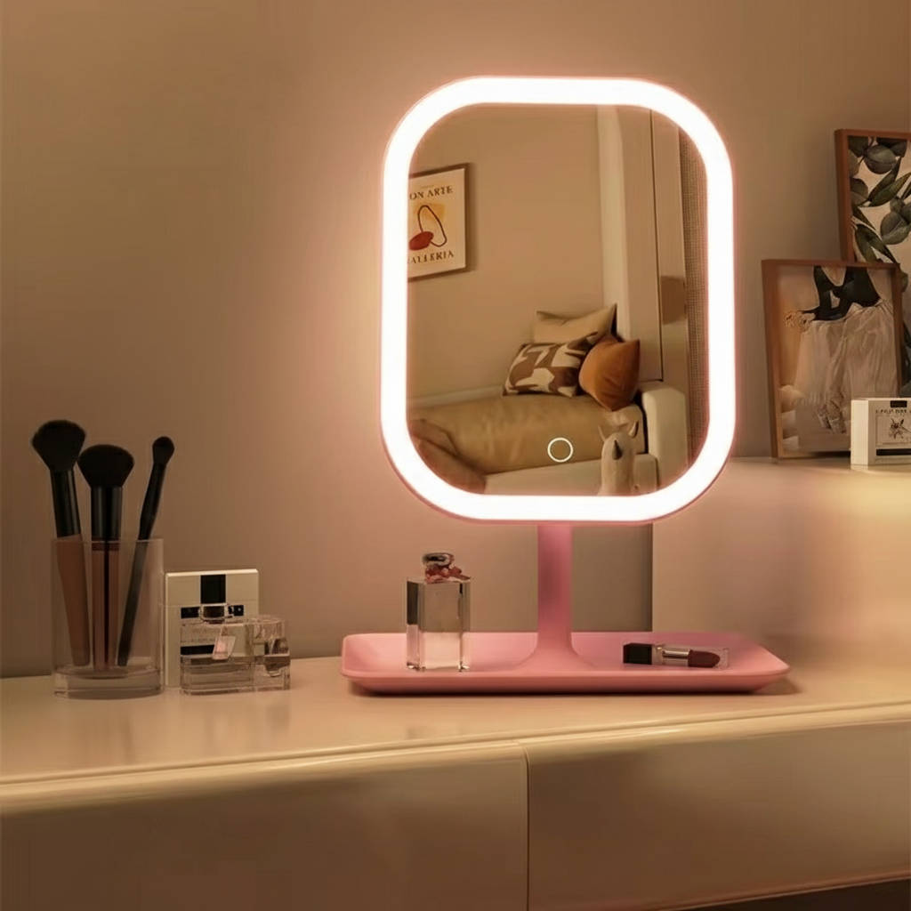 Colverro™ Travel Makeup Mirror with Lights and Three Color Modes