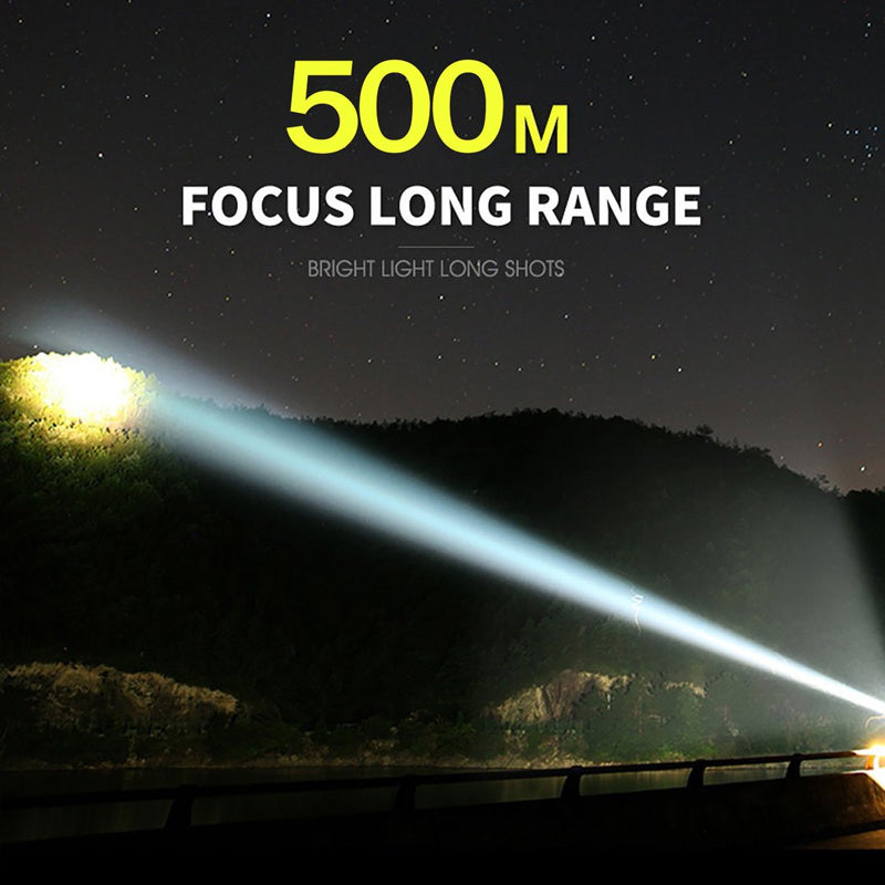 Colverro™ Rechargeable Waterproof LED Flashlight with Zoom and 5 Modes