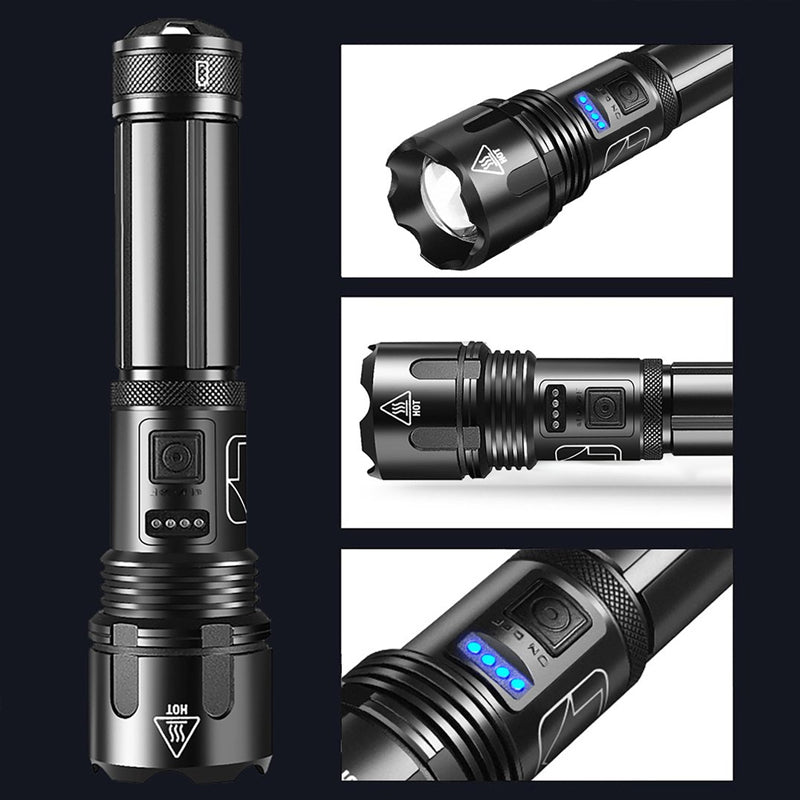 Colverro™ Rechargeable Waterproof LED Flashlight with Zoom and 5 Modes
