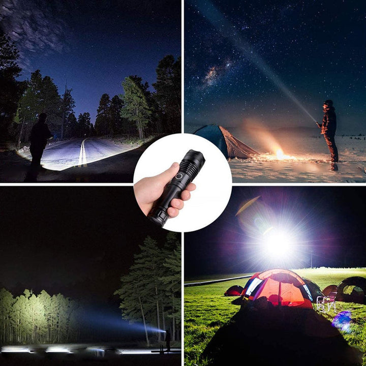 Colverro™ Rechargeable Waterproof LED Flashlight with Zoom and 5 Modes
