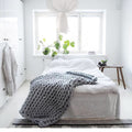 Colverro™ Hand-Knitted Look Throw Blanket for Couch, Bed and Reading Nook