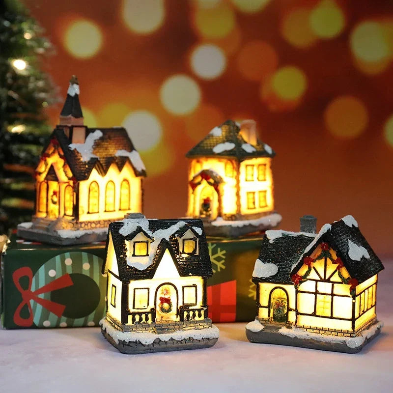 Colverro™ Light-Up Christmas Village House with LED and Snowy Roof