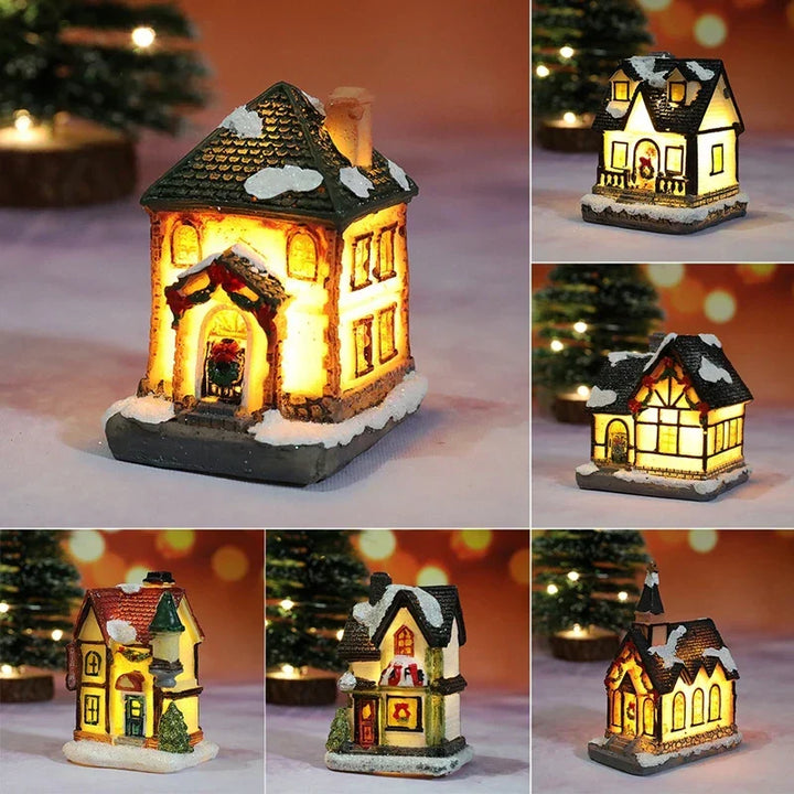 Colverro™ Light-Up Christmas Village House with LED and Snowy Roof