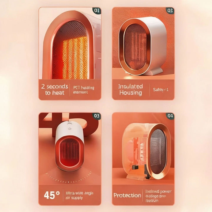 Colverro™ Mini Ceramic Space Heater for Rooms up to 320 sq ft